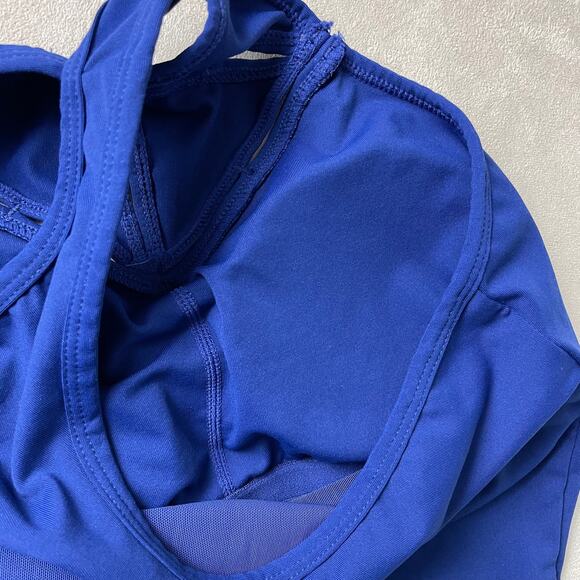 Fabletics Lexi Midi Sports Bra Ink Blue Cutout - Picture 6 of 8